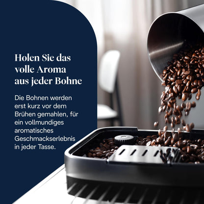 Magnifica Evo ECAM292.81.B-Perfetto Kaffeevollautomat,7 One-Touch-Getränke,Soft-Touch-Bedienfeld,Schwarz